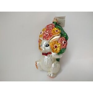Christopher Radko glass Christmas ornament bunny rabbit A Bunch of Love